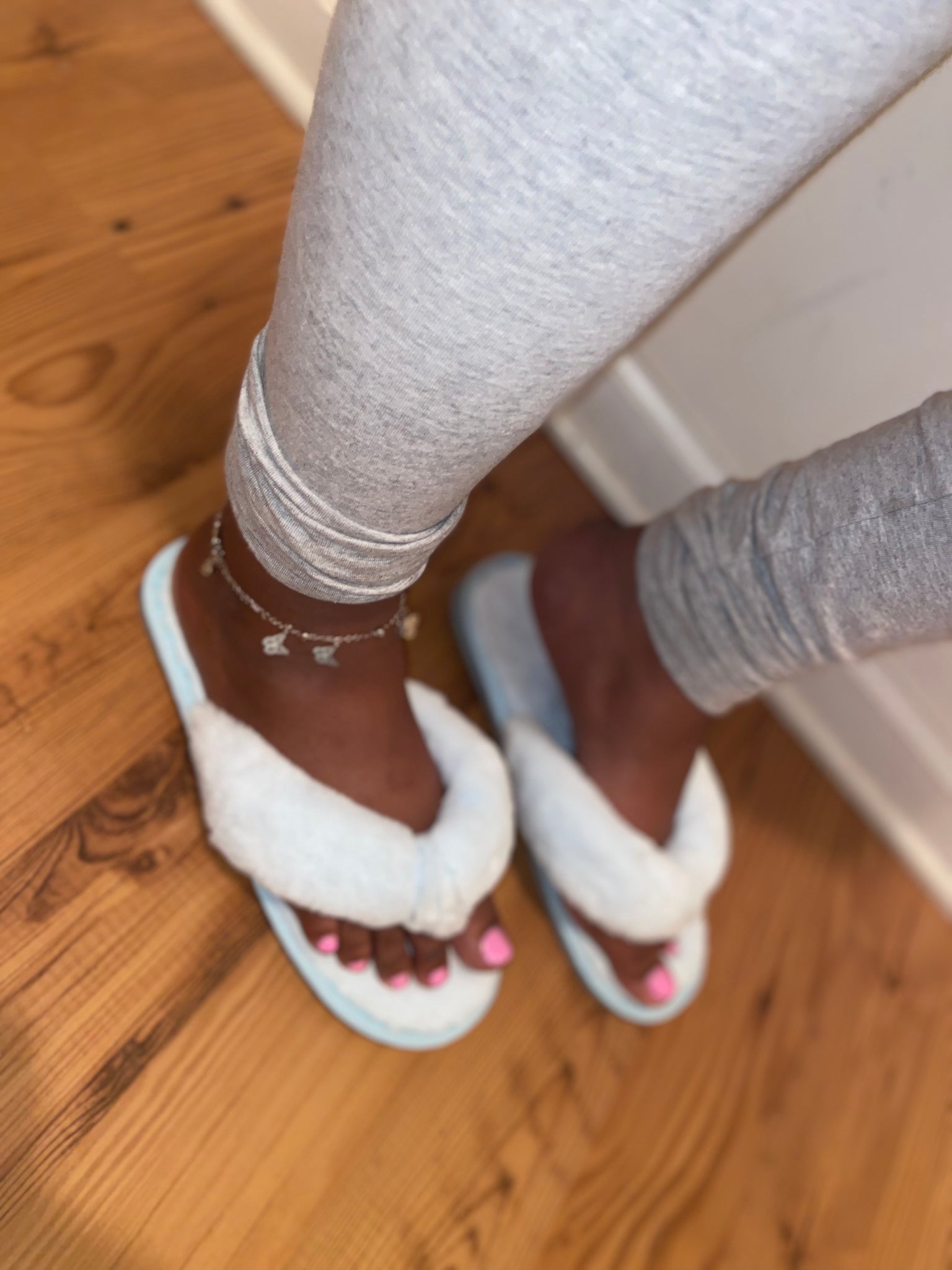 Keep Me Warm Slippers - Light Blue