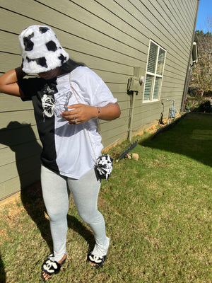 ‘Cut the Check’ Split Leggings