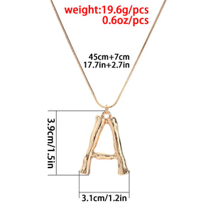 bamboo letter necklace