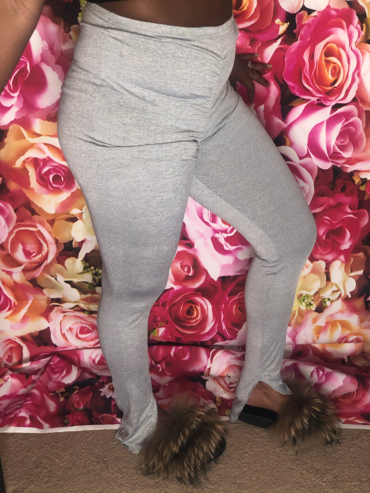 ‘Cut the Check’ Split Leggings
