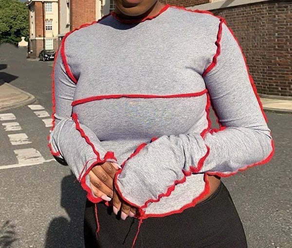 ‘Mimi’ Long Sleeve Crop Top