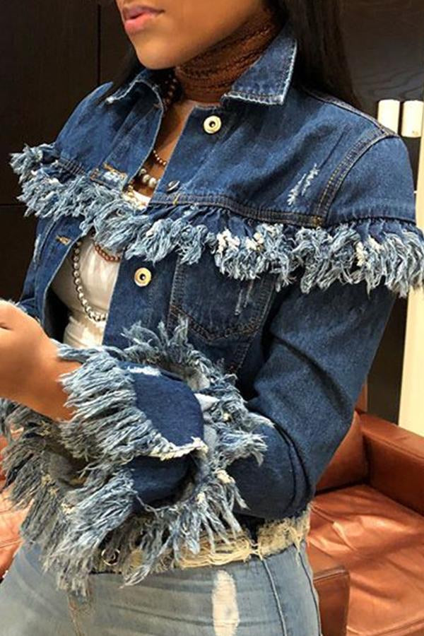 ‘Go With the Flow’ Frayed Jacket